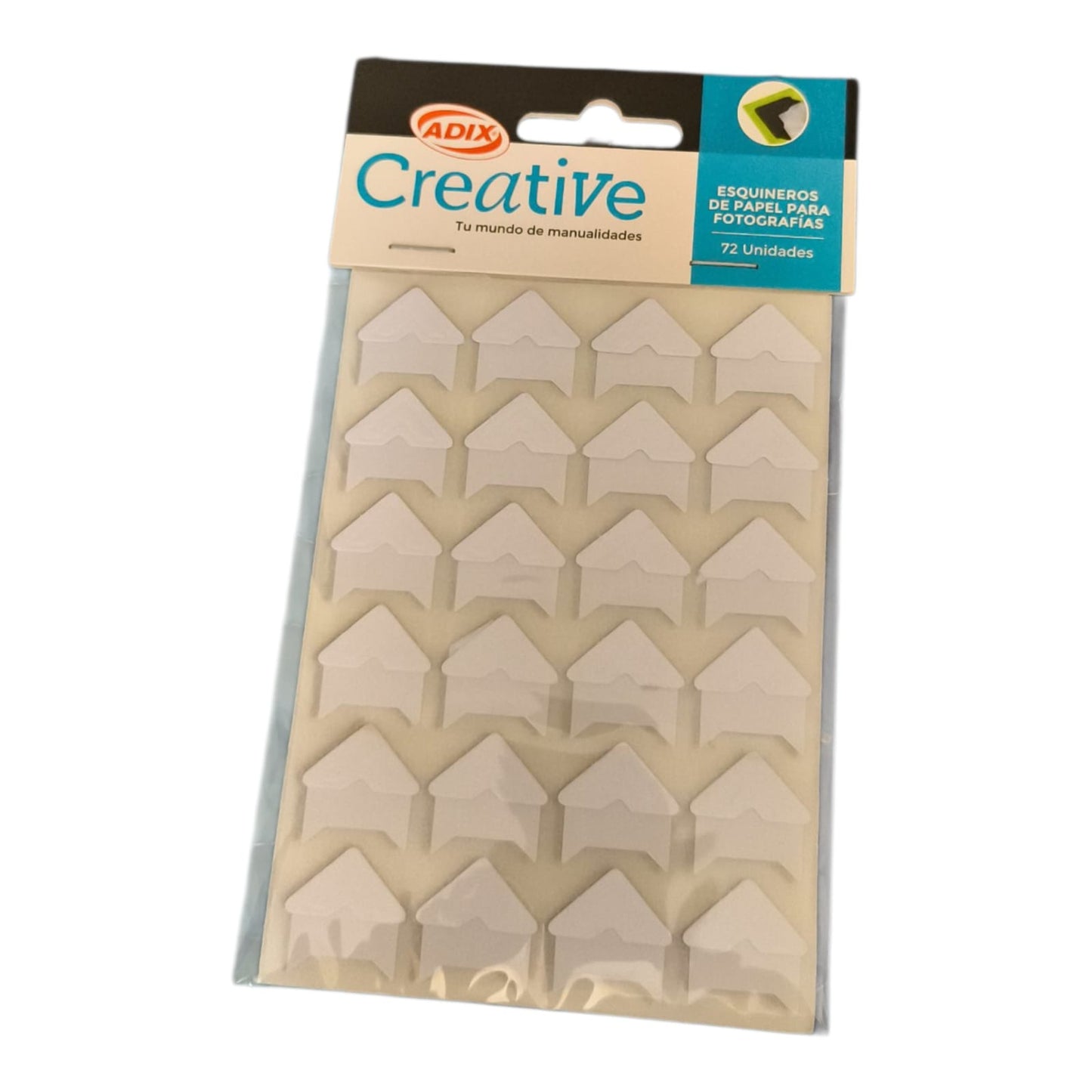 ADIX Esquineros Adhesivos para Fotografías y Scrapbook 72 Unidades – Protege y Decora tus Recuerdos Creativos