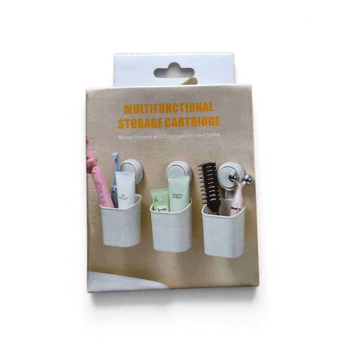 Organizador Adhesivo Multifuncional para Baño y Hogar – Porta Cepillos y Accesorios