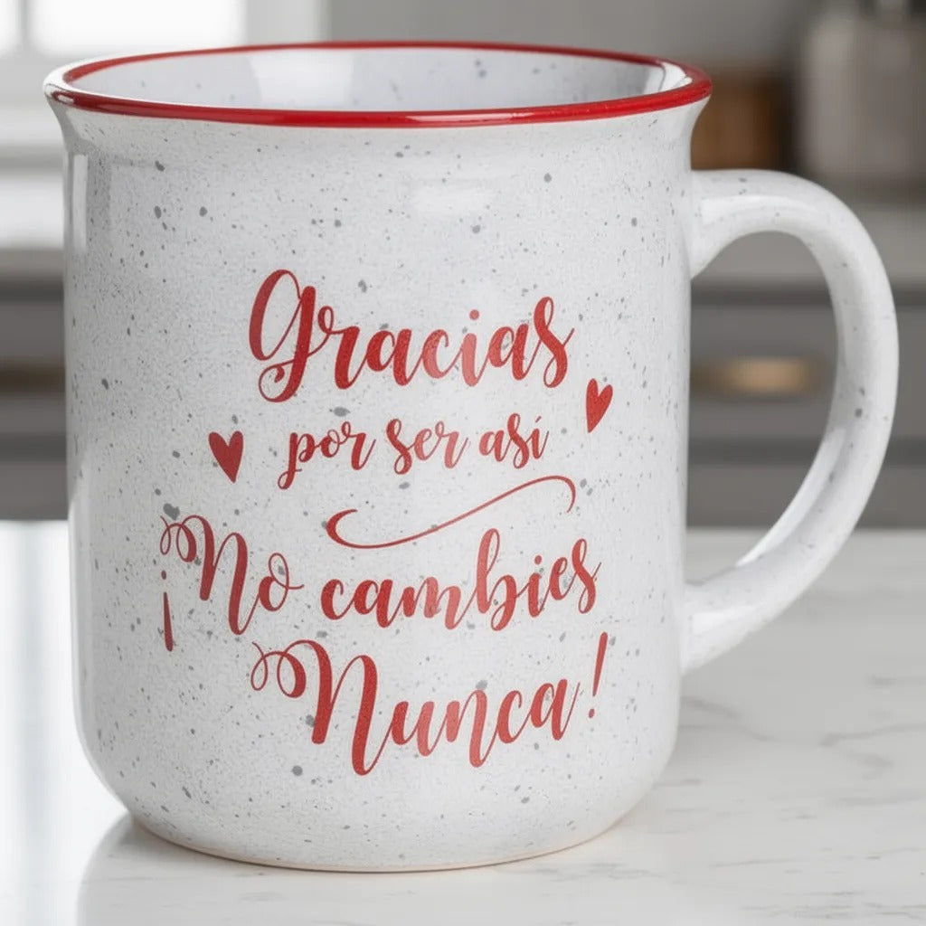Tazón Happydays “Gracias por ser así, No Cambies Nunca” – Regalo Especial para Amigos, Parejas y Personas Queridas