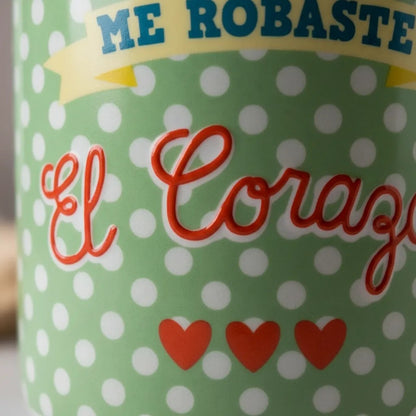 Happydays Tazón “Me Robaste el Corazón” – Regalo Ideal para San Valentín, Aniversarios y Momentos Especiales 💕
