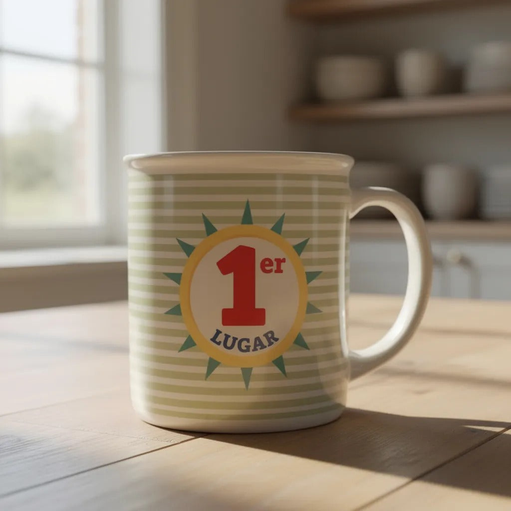 Tazón Happydays “1er Lugar” – Regalo Original para Premios, Reconocimientos y Personas Especiales