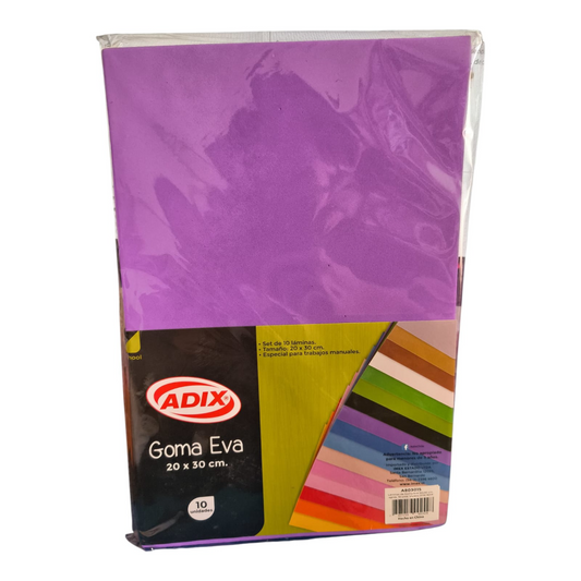 ADIX Goma Eva Morada 20 x 30 cm – Ideal para Manualidades, Decoración y Trabajos Escolares Creativos 💜✂️