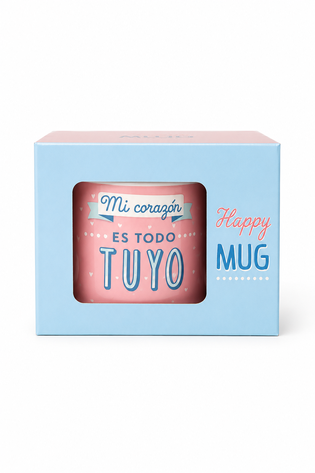 Happydays Tazón Romántico “Mi Corazón es Todo Tuyo” – Regalo Ideal para San Valentín, Aniversarios y Momentos Especiales