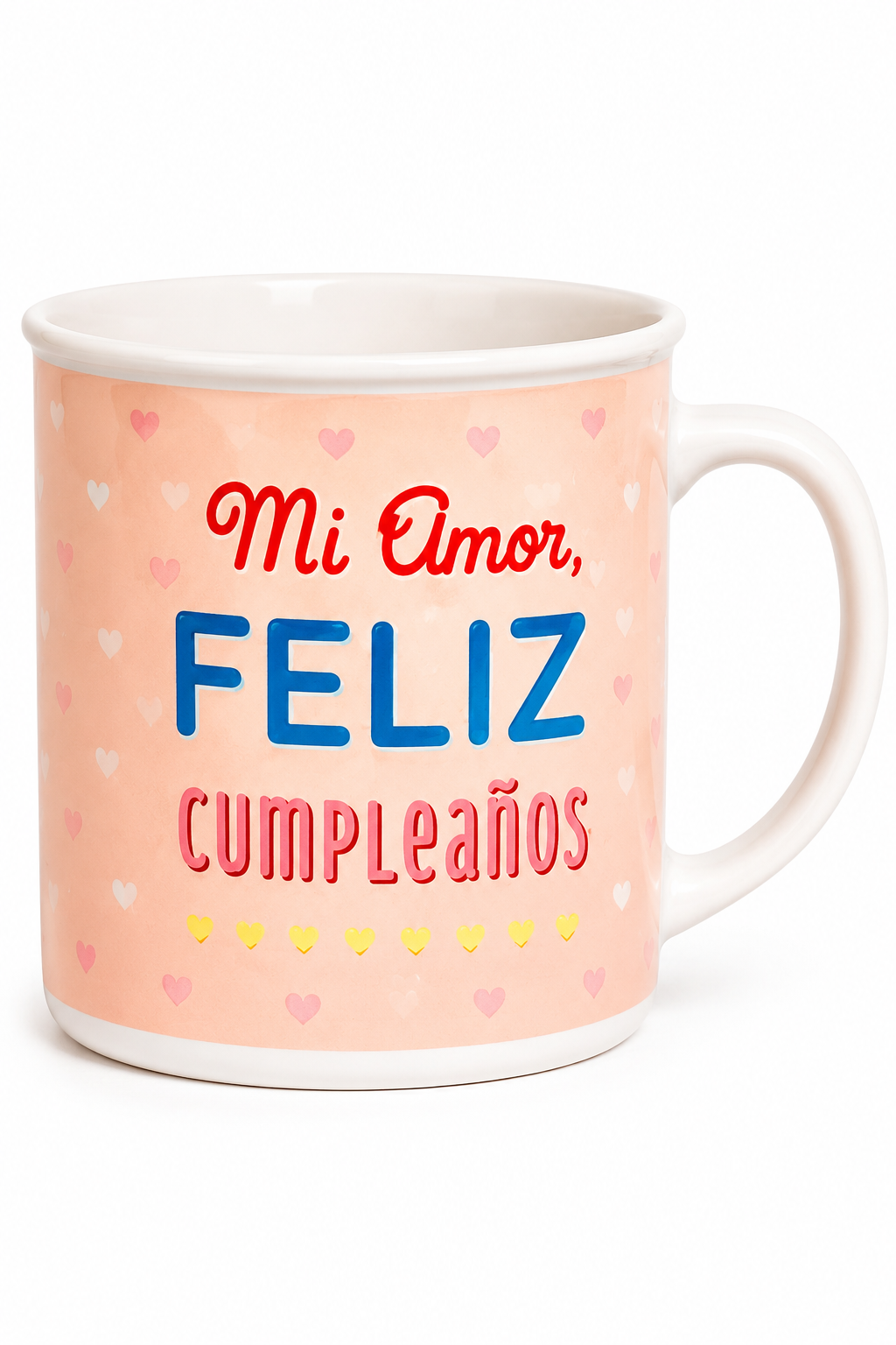 Tazón Happydays “Mi Amor, Feliz Cumpleaños” – Regalo Romántico Ideal para Sorprender en su Día Especial