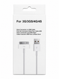 Cable USB de Carga y Sincronización para iPhone 3G, 3GS, 4 y 4S – Conector Dock 30 Pines