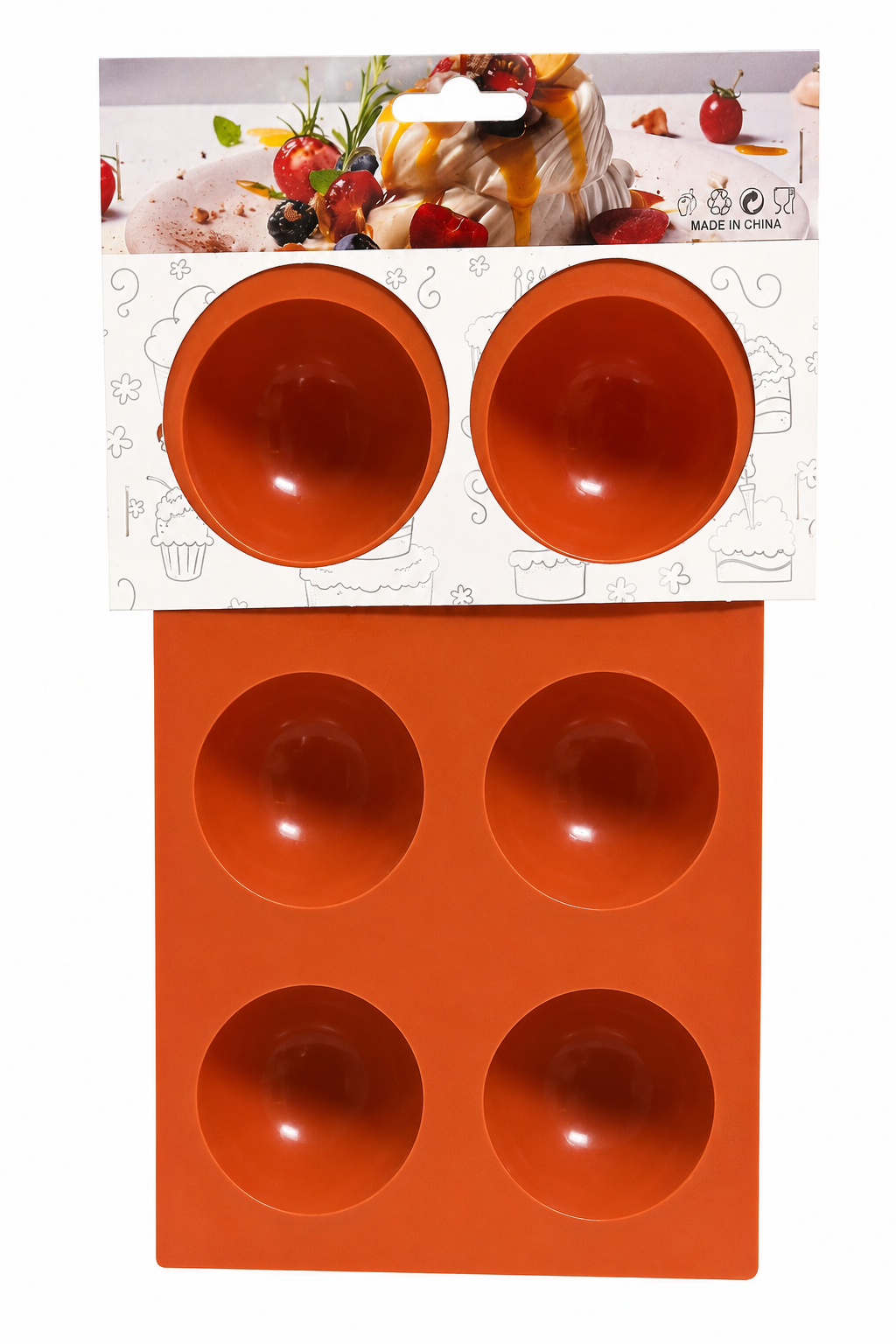 Molde de Silicona Semiesfera 4 Cavidades – Crea Postres Profesionales y Creativos