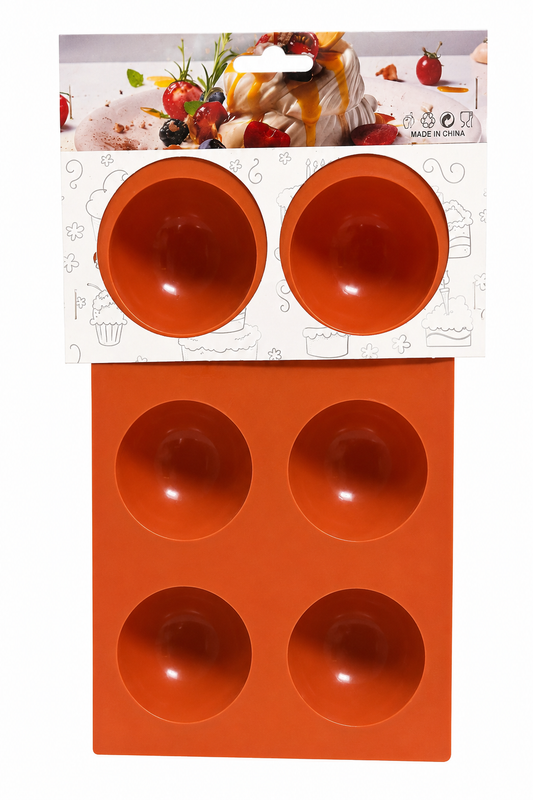 Molde de Silicona Semiesfera 4 Cavidades – Crea Postres Profesionales y Creativos
