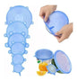Set de Tapas de Silicona Reutilizables color surtido – Conserva tus Alimentos Frescos por Más Tiempo 🥗✨