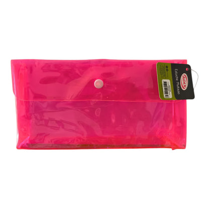 ADIX Estuche Multiuso Transparente para Útiles, Maquillaje y Organización Escolar | Porta Accesorios Color Neón