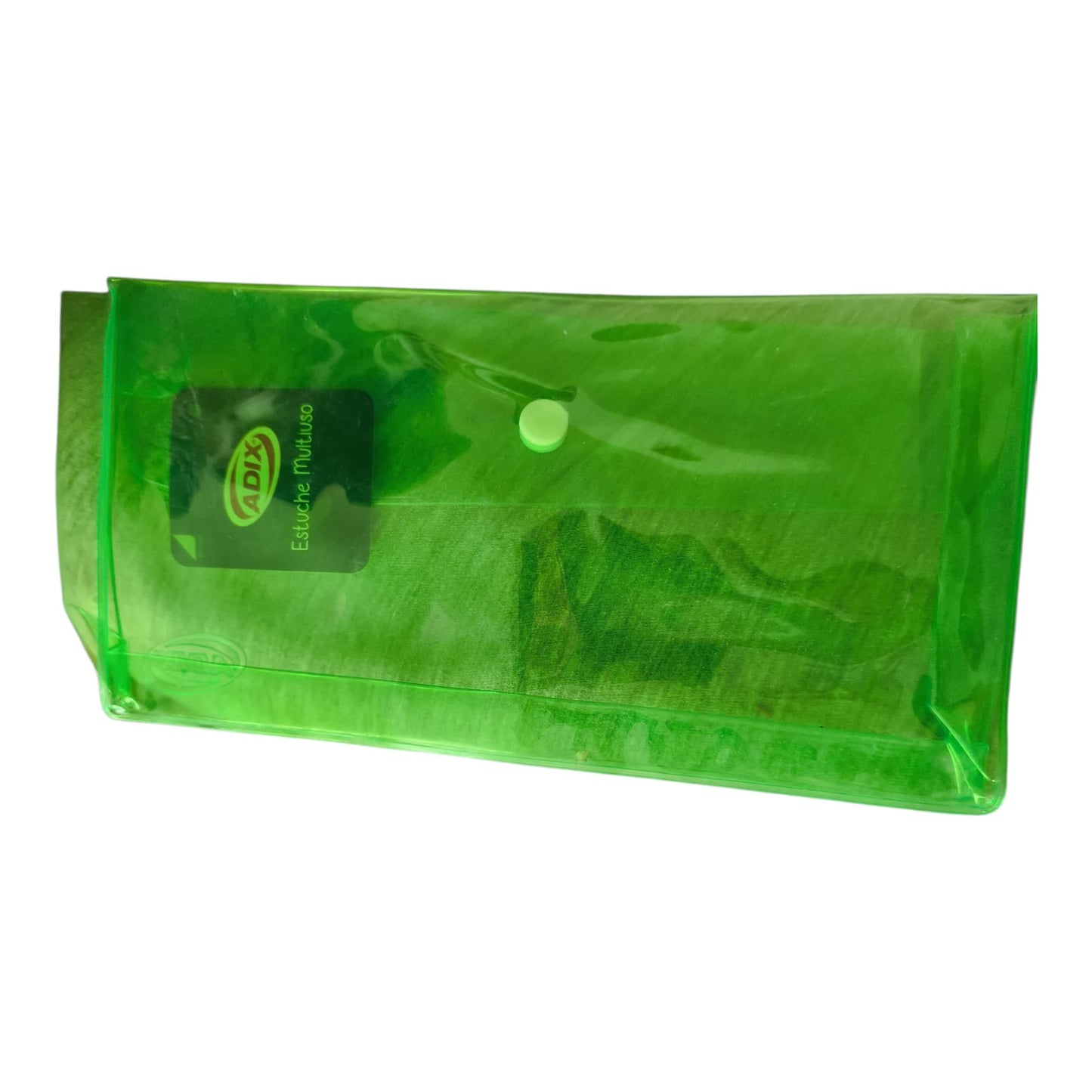 ADIX Estuche Multiuso Transparente para Útiles, Maquillaje y Organización Escolar | Porta Accesorios Color Neón