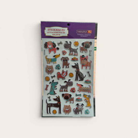 ADIX Stickers 3D de Perritos para Decorar Cuadernos, Agendas y Manualidades | Adhesivos en Relieve Súper Tiernos