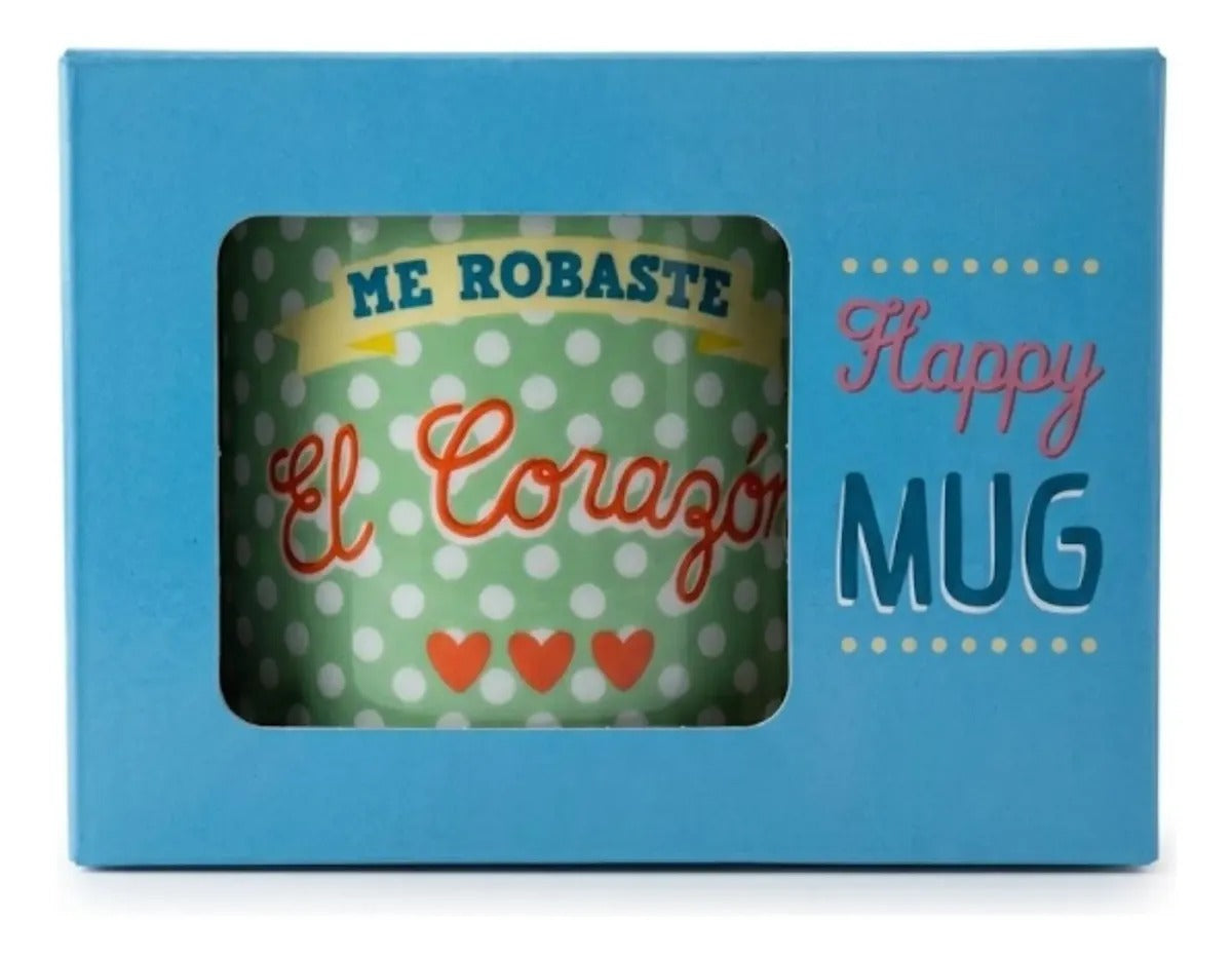 Happydays Tazón “Me Robaste el Corazón” – Regalo Ideal para San Valentín, Aniversarios y Momentos Especiales 💕