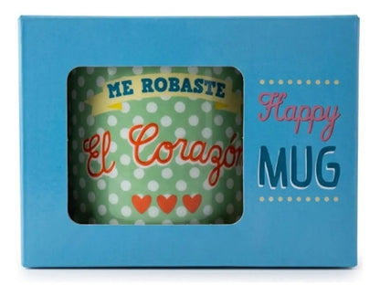 Happydays Tazón “Me Robaste el Corazón” – Regalo Ideal para San Valentín, Aniversarios y Momentos Especiales 💕