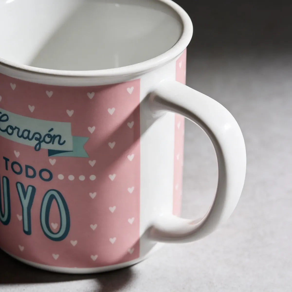 Happydays Tazón Romántico “Mi Corazón es Todo Tuyo” – Regalo Ideal para San Valentín, Aniversarios y Momentos Especiales