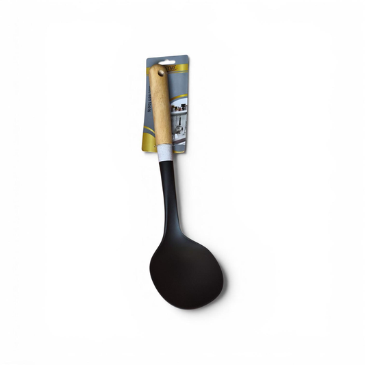 Cuchara de Cocina Antiadherente con Mango de Madera – Ideal para Cocinar y Servir 🍳🥄